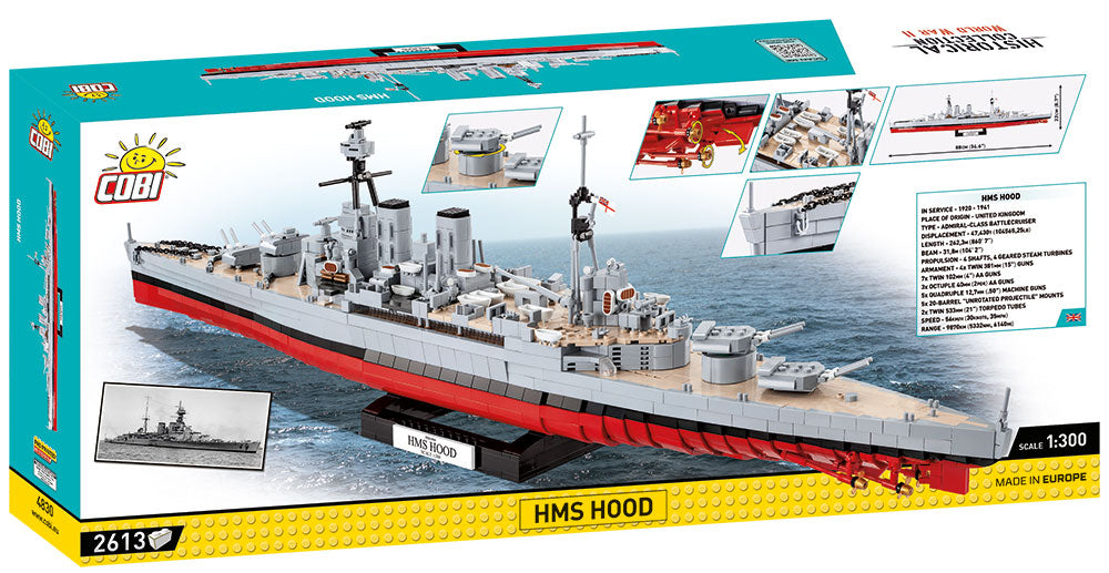 HMS HOOD ship brick model