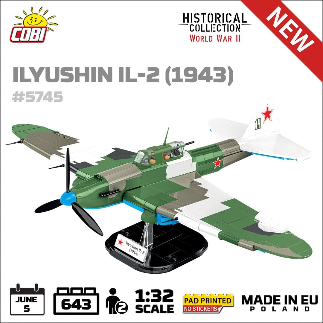 Ilyushin II 02 Sturmovik MWP 643 plane brick model