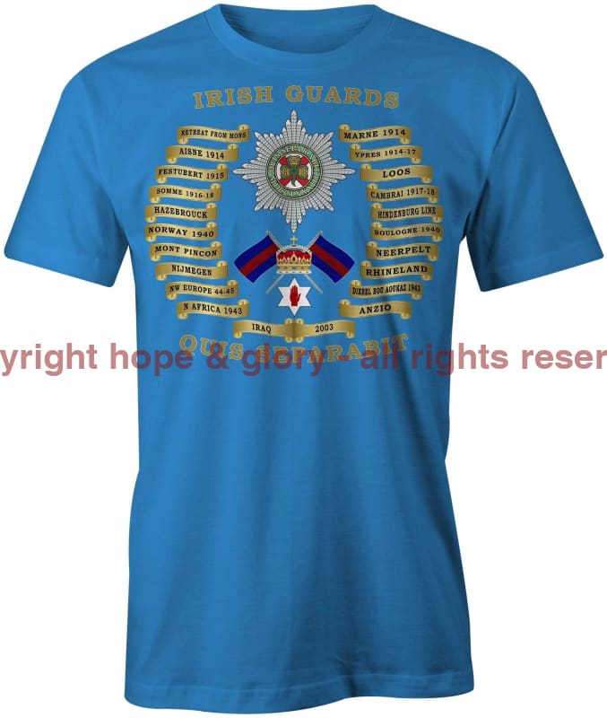 Irish Guards Battle Honours Printed T-Shirt