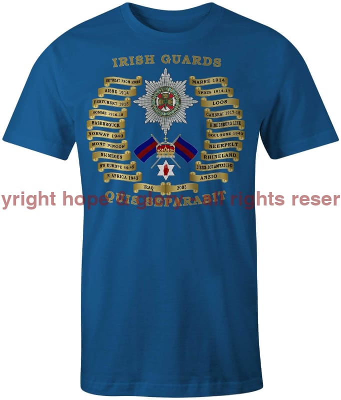 Irish Guards Battle Honours Printed T-Shirt