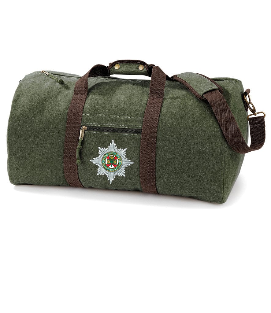 Irish Guards Vintage Canvas Holdall