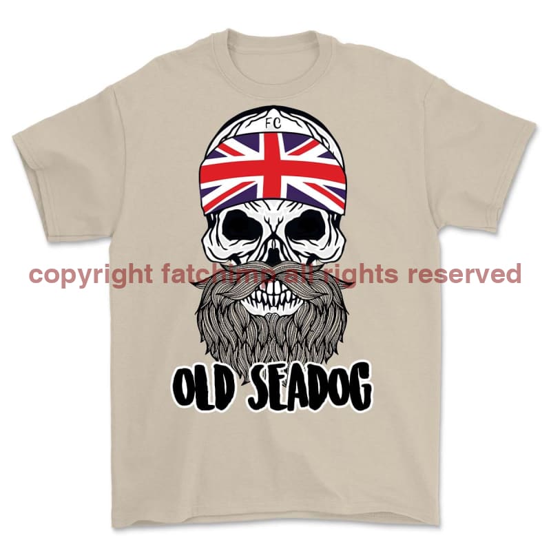 Jack Skull Old Sea Dog Printed T-Shirt