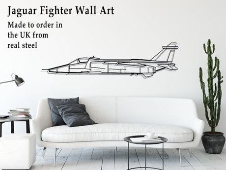 Jaguar Fighter Jet Metal War Art