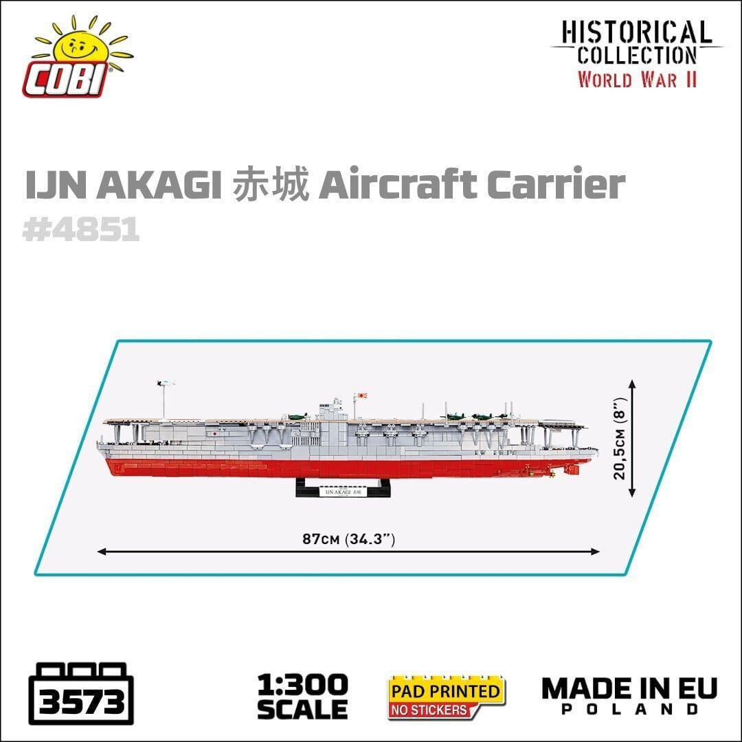 Japanese Akagi - COBI 4851 - 3573 brick aircraft carrier