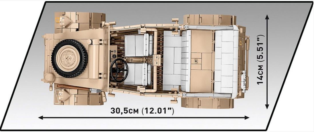 Kubelwagen - Typ 82 brick model - COBI 2803 - 1326 bricks