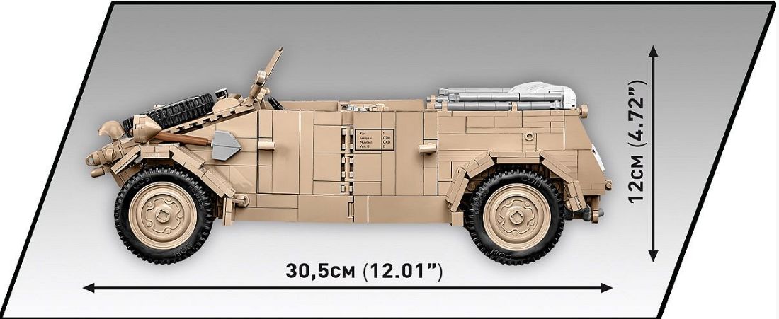 Kubelwagen - Typ 82 brick model - COBI 2803 - 1326 bricks