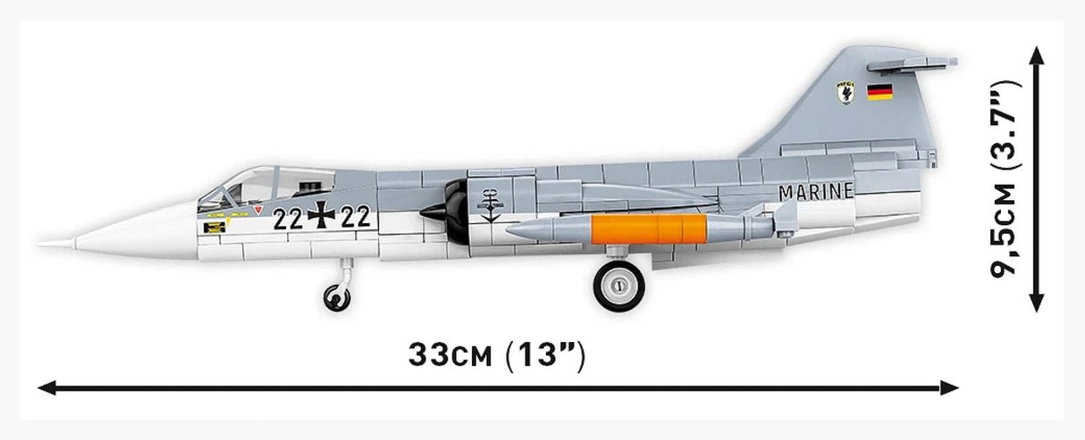 Lockheed F-104 Starfighter (Luftwaffe) brick plane model