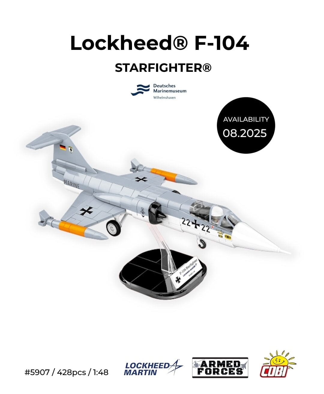 Lockheed F-104 Starfighter (Luftwaffe) brick plane model