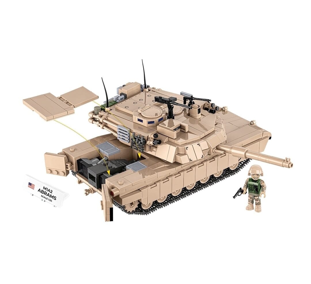 M1A2 Abrams brick tank model - COBI 2632 - 1013 bricks