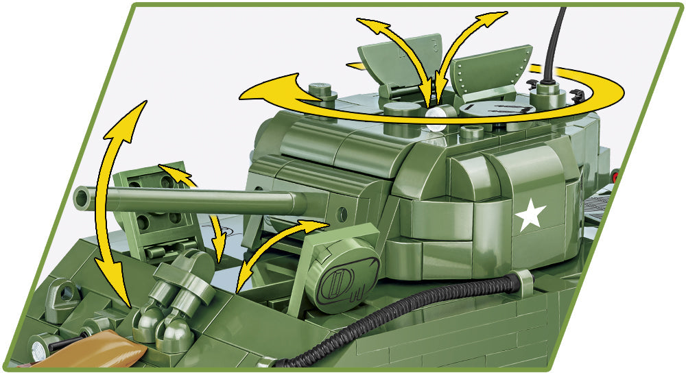 M4A3 Sherman tank brick model - COBI 2570 - 852 bricks