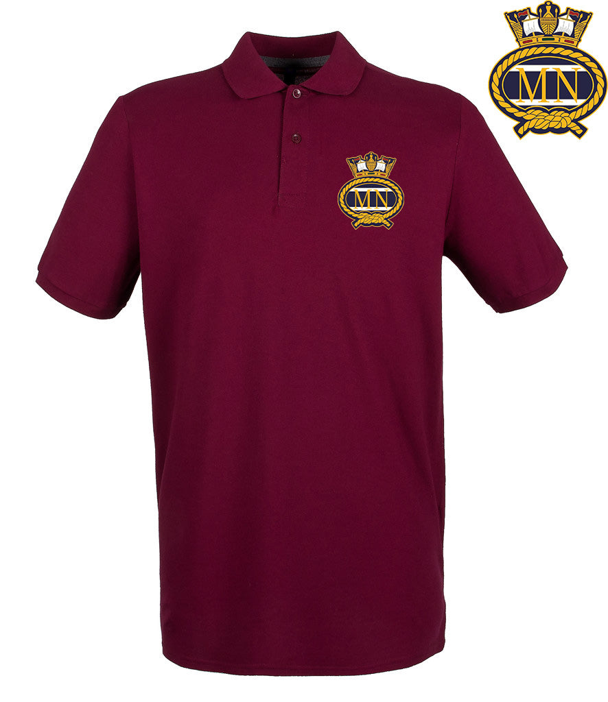 Merchant Navy Embroidered Pique Polo Shirt