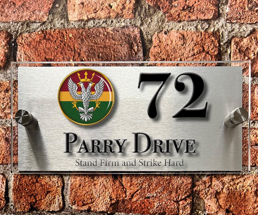 British Armed Forces Units House Sign - Choose Unit Logo