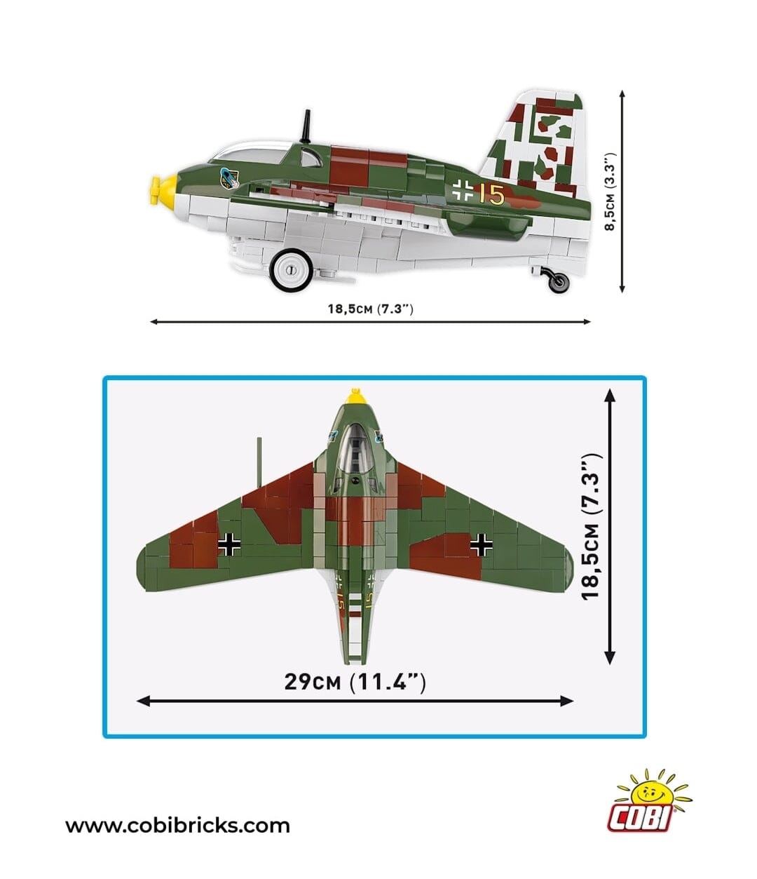 Messerschmitt Me 163B Komet brick plane model