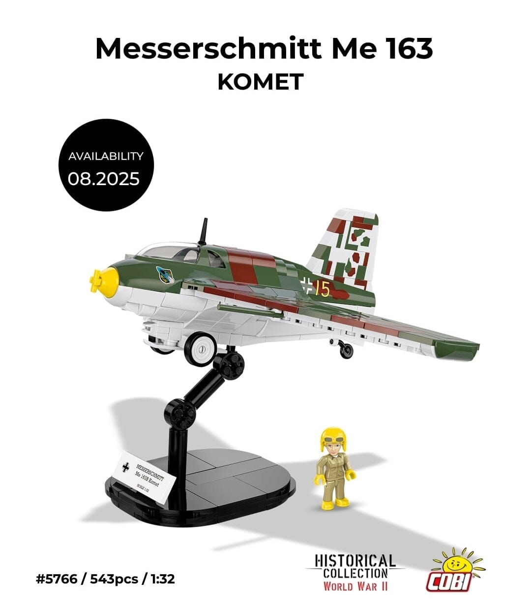 Messerschmitt Me 163B Komet brick plane model