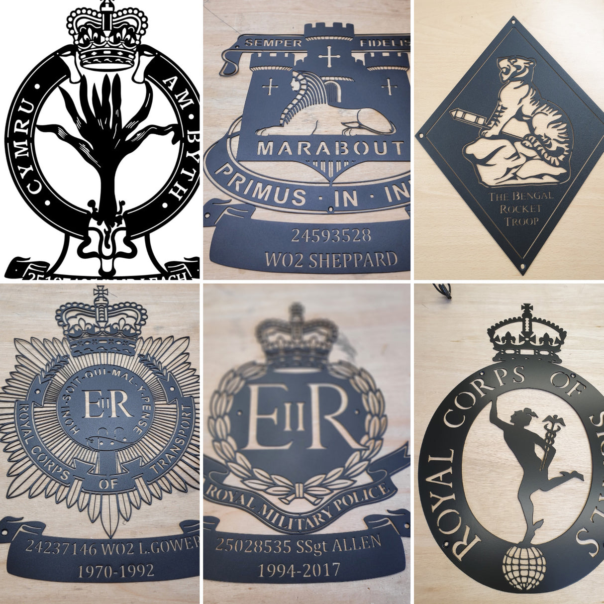 British Forces Units Badge Metal Wall Art