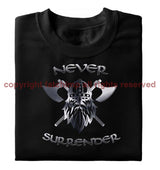 Never Surrender Axe Printed T-Shirt