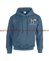 Never Surrender Embroidered Hoodie Small - 34/36 Inch Chest / Indigo Blue (Armed Forces)