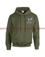 Never Surrender Embroidered Hoodie Small - 34/36 Inch Chest / Military Green (Armed Forces)