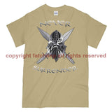 Never Surrender Swords Printed T-Shirt