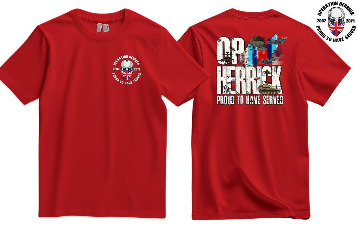 OP Herrick Veteran Double Side Printed T-Shirt
