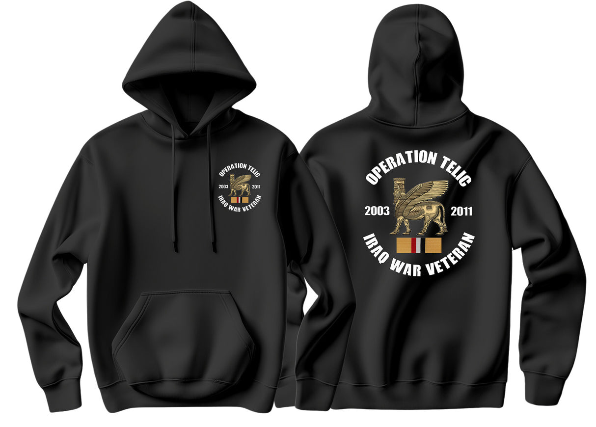 OP Telic Iraq War Veteran Double Side Printed Hoodie