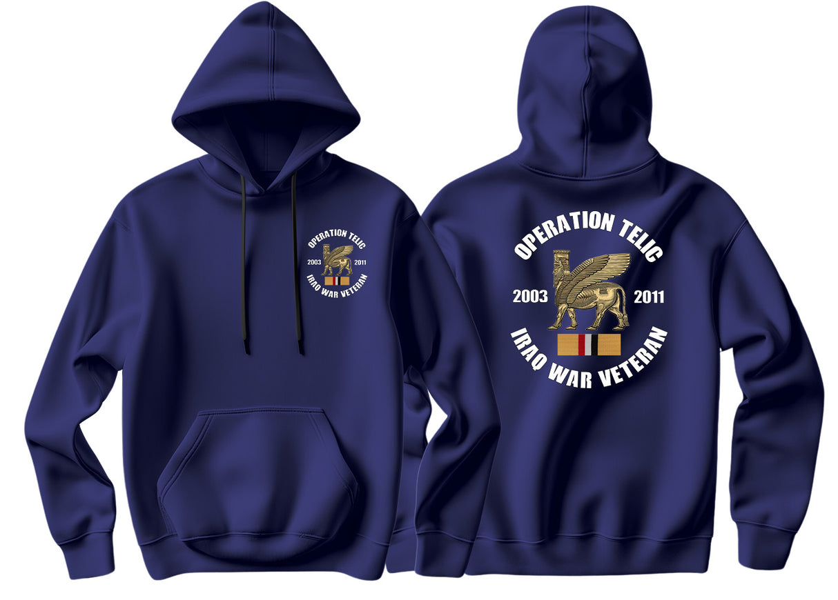 OP Telic Iraq War Veteran Double Side Printed Hoodie