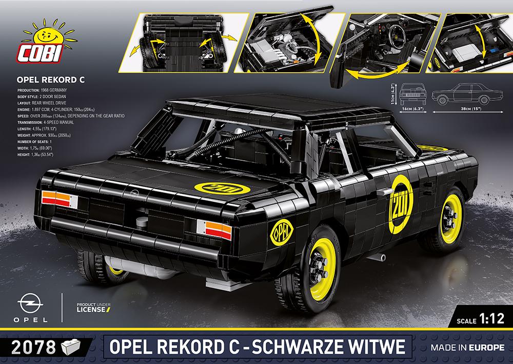Opel Record C-Schwar brick car model - COBI 24333 - 2078 bricks