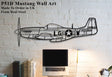 P-51D Mustang Fighter Plane Metal Wall Art