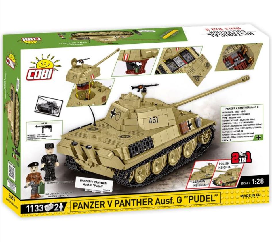 Panzer V Panther AUSF.G 'Pudel' brick model tank