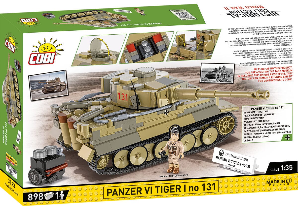 Panzer VI Tiger No. 131 The Tank Museum brick tank model
