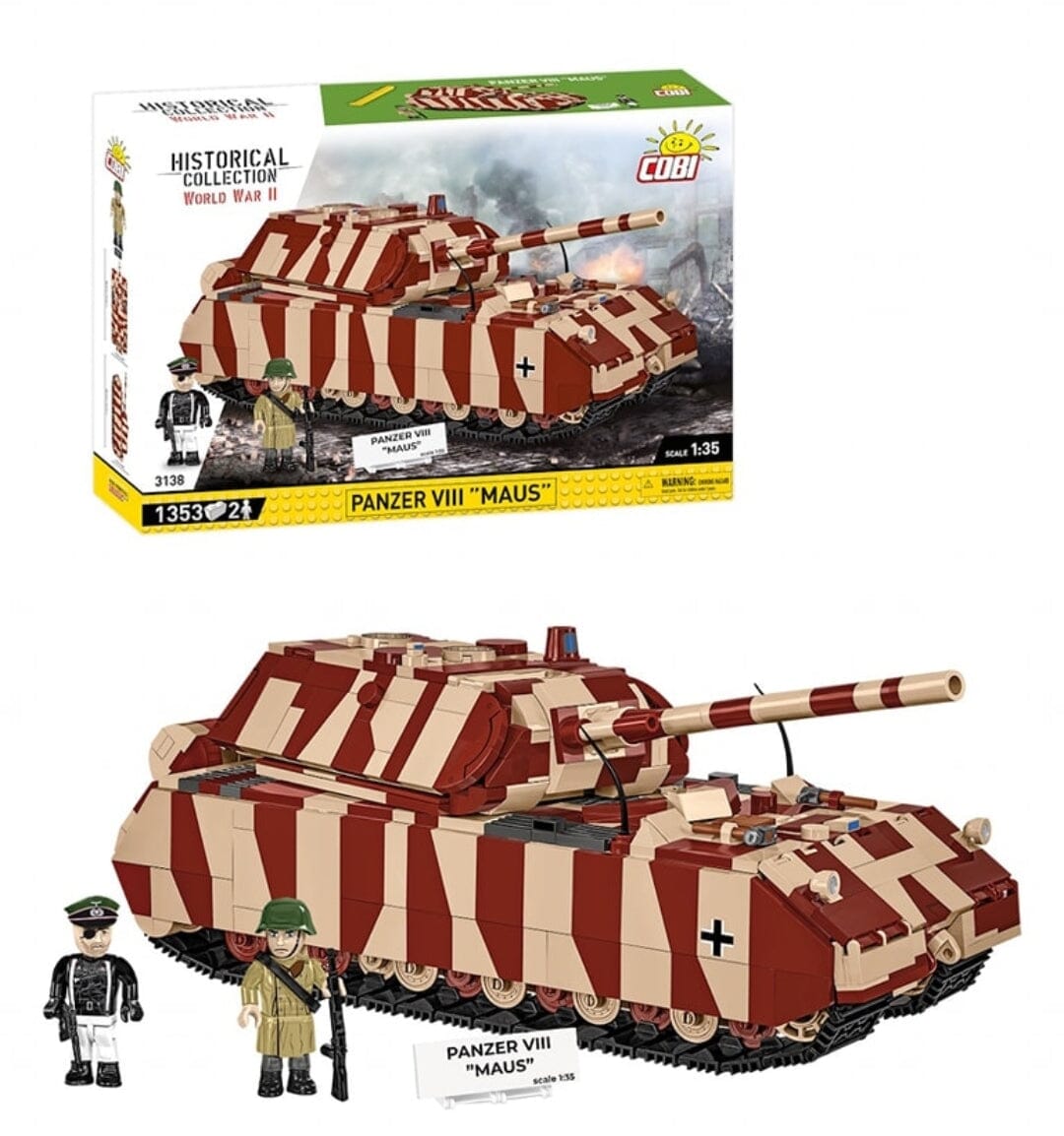 Panzer VIII Maus brick tank model - COBI 3138 - 1353 bricks