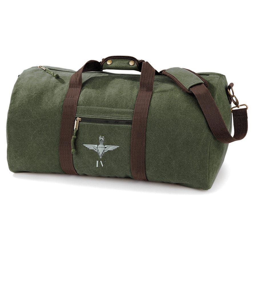Parachute Regiment 4 PARA Vintage Canvas Holdall