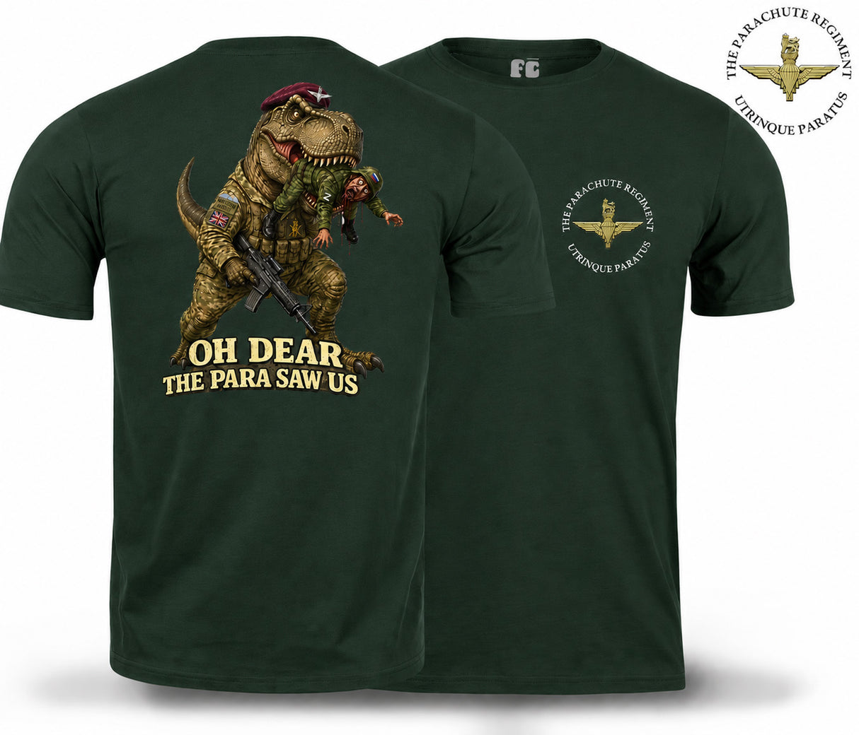 Para - Oh Dear The Para Saw Us T-Rex Double Print T-Shirt