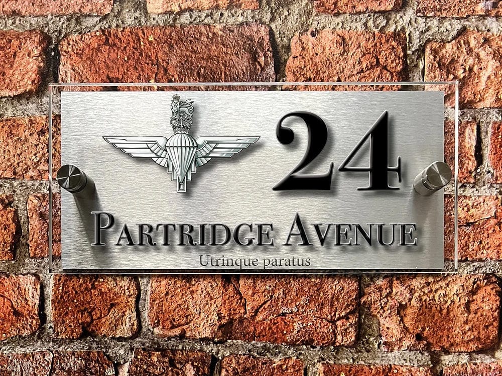 British Armed Forces Units House Sign - Choose Unit Logo