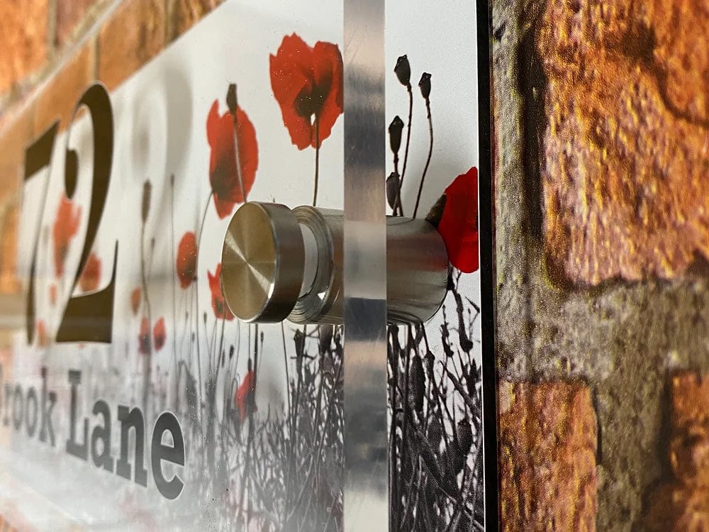 Poppy We Will Remember Them House Sign