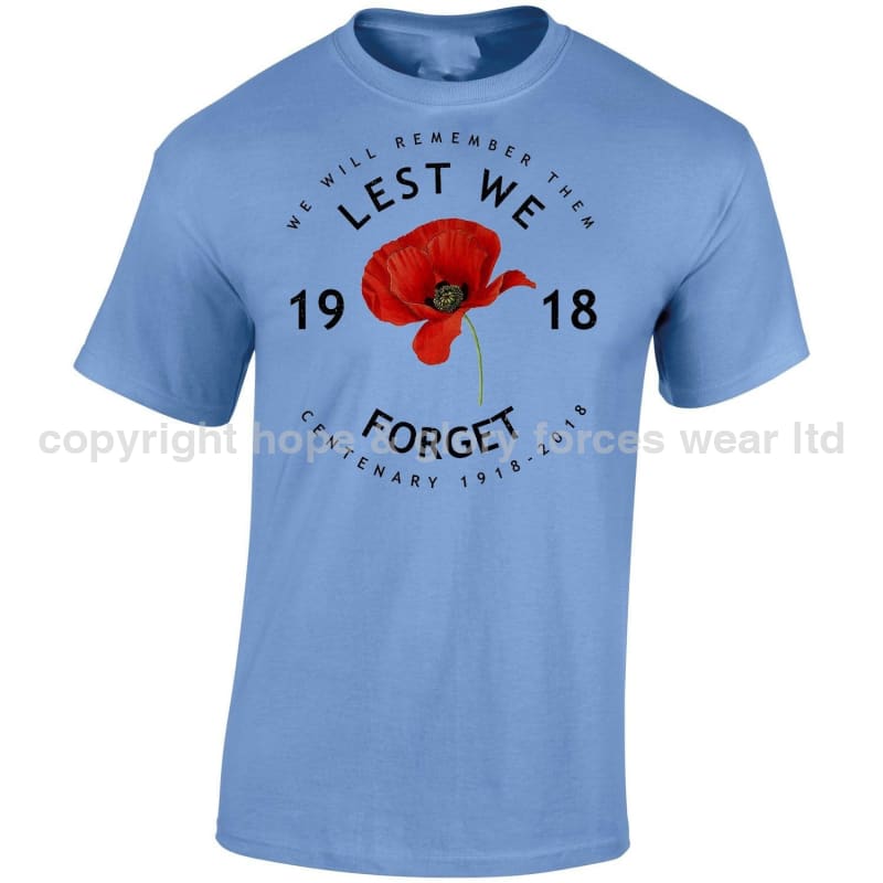 Poppy Lest We Forget Centenary Printed T-Shirt