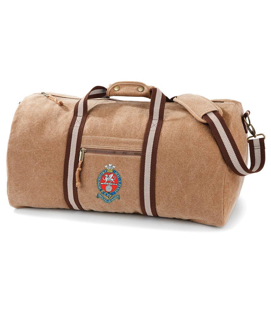 Princess of Wales' Royal Regiment Vintage Canvas Holdall