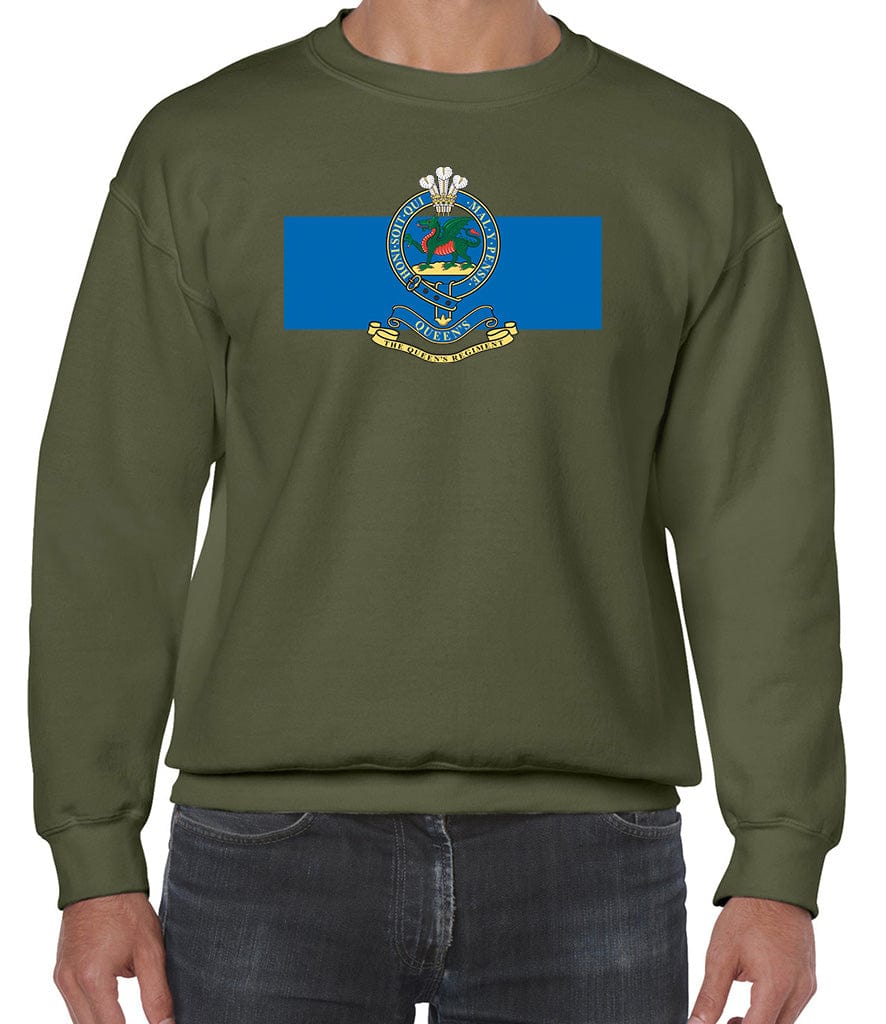 Queen's Regiment Front Printed Sweater