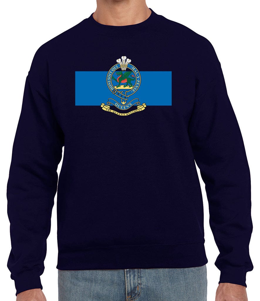 Queen's Regiment Front Printed Sweater