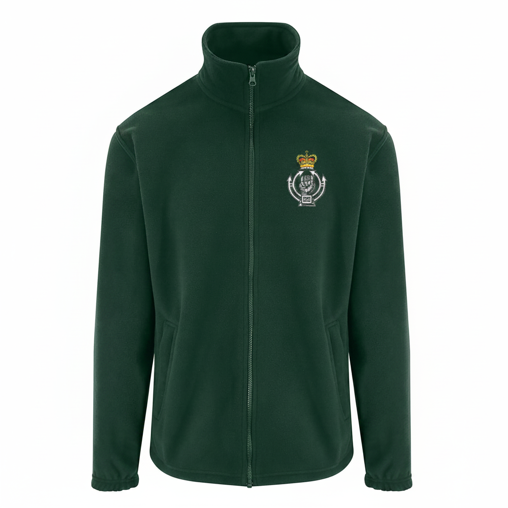 RAC badge added to bottle green fleece