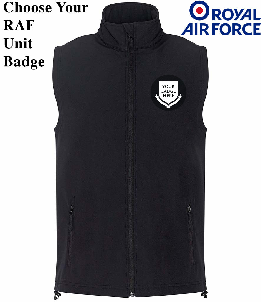 Royal Air Force RAF Units Pro Two Layer Soft Shell Gilet