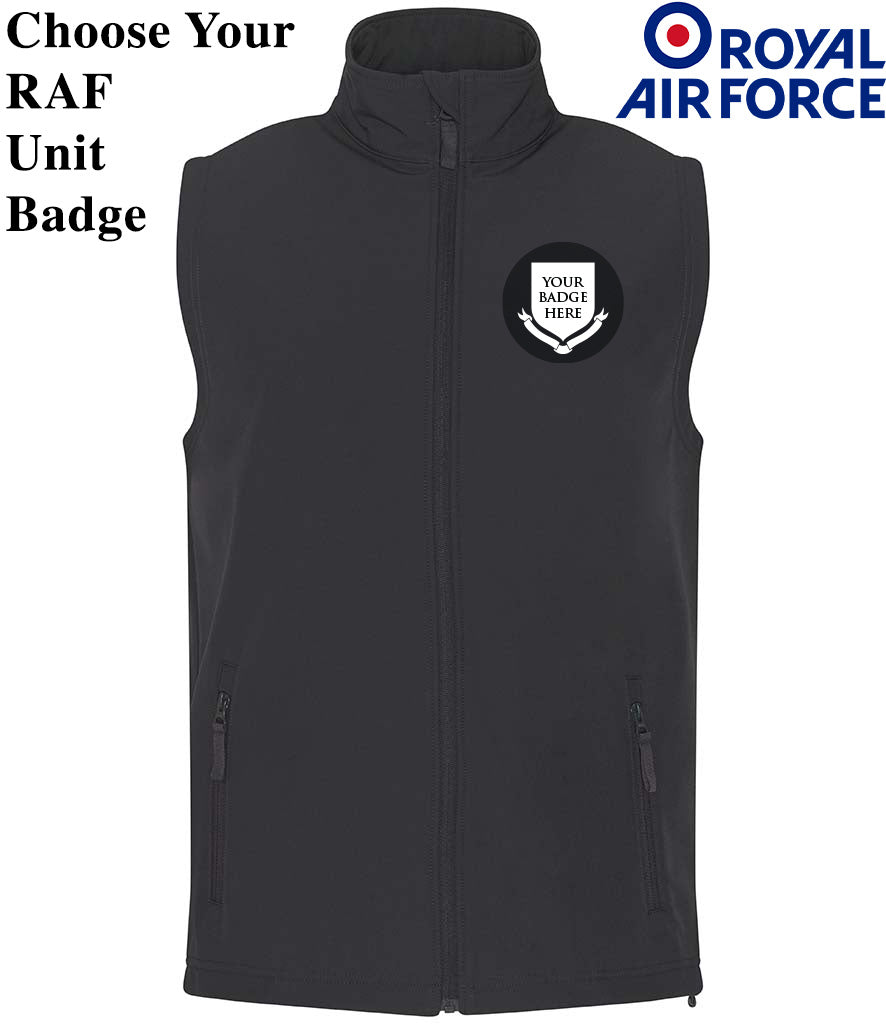 Royal Air Force RAF Units Pro Two Layer Soft Shell Gilet