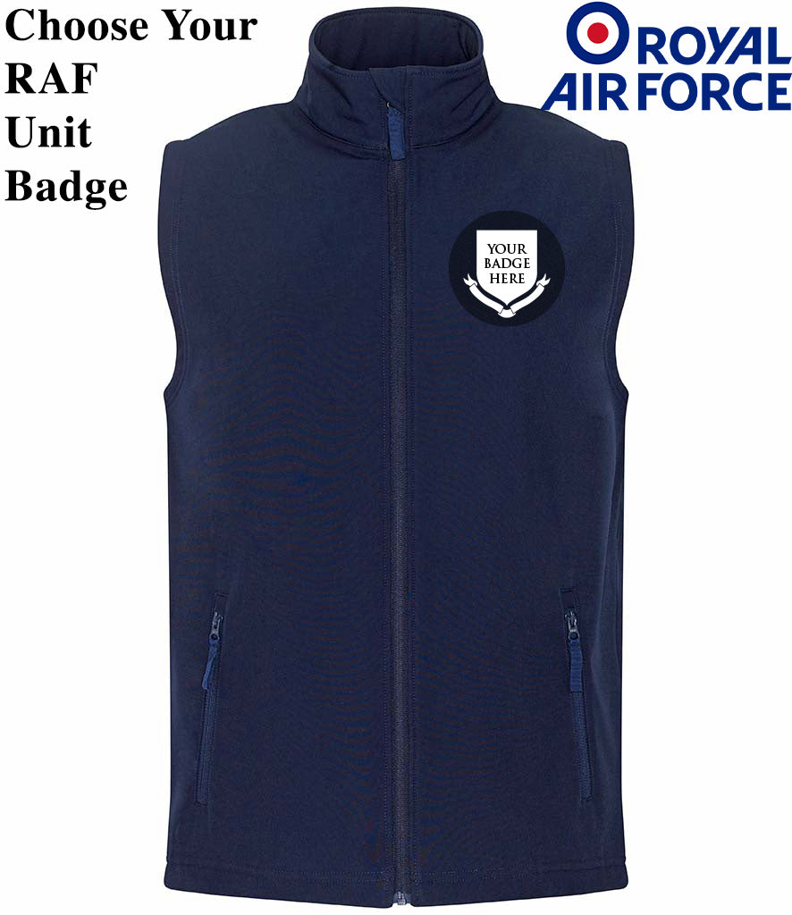 Royal Air Force RAF Units Pro Two Layer Soft Shell Gilet
