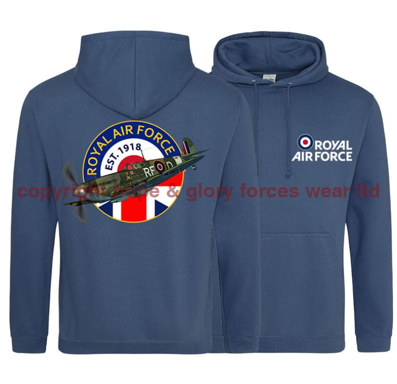 RAF Since 1918 Spitfire Double Side Printed Hoodie
