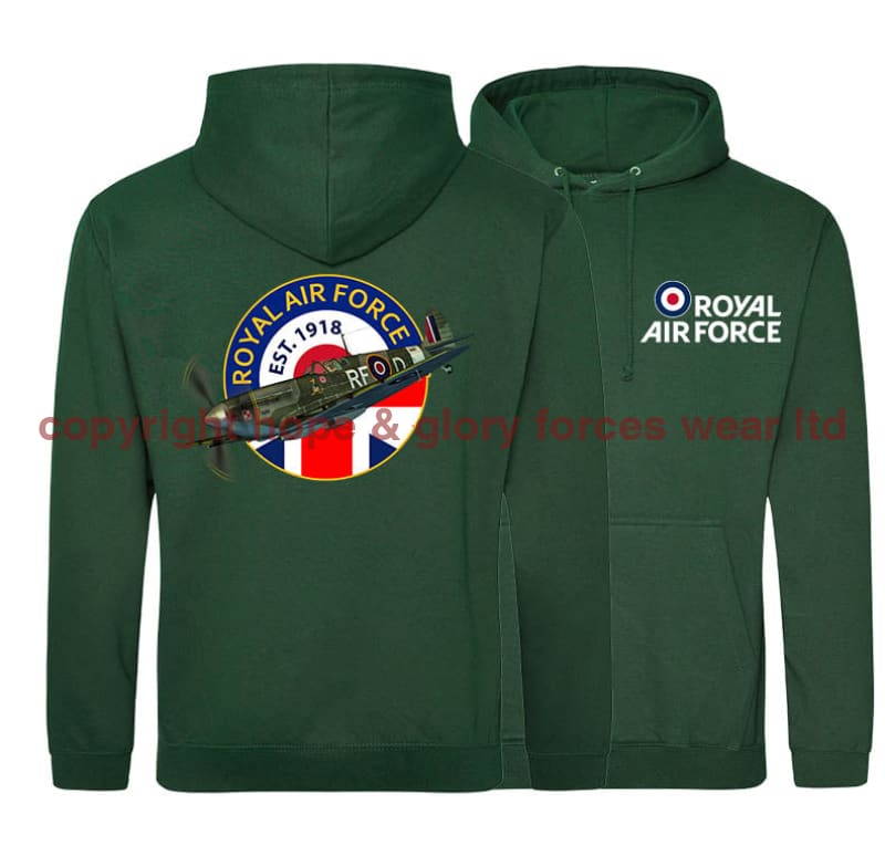 RAF Since 1918 Spitfire Double Side Printed Hoodie