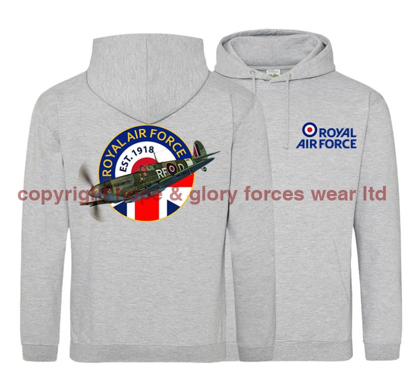 RAF Since 1918 Spitfire Double Side Printed Hoodie