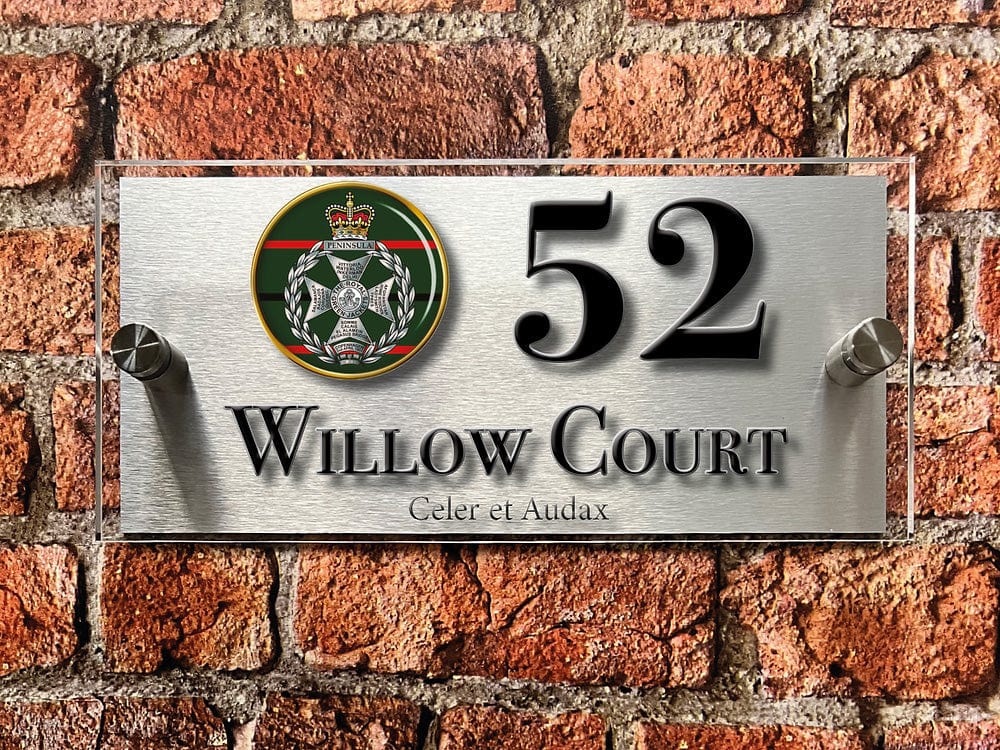 British Armed Forces Units House Sign - Choose Unit Logo