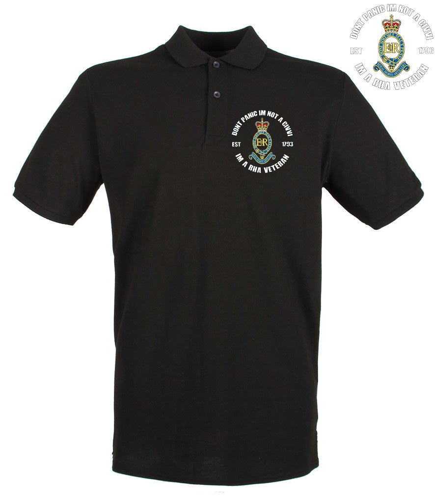Don't Panic I'm a RHA Veteran Polo Shirt