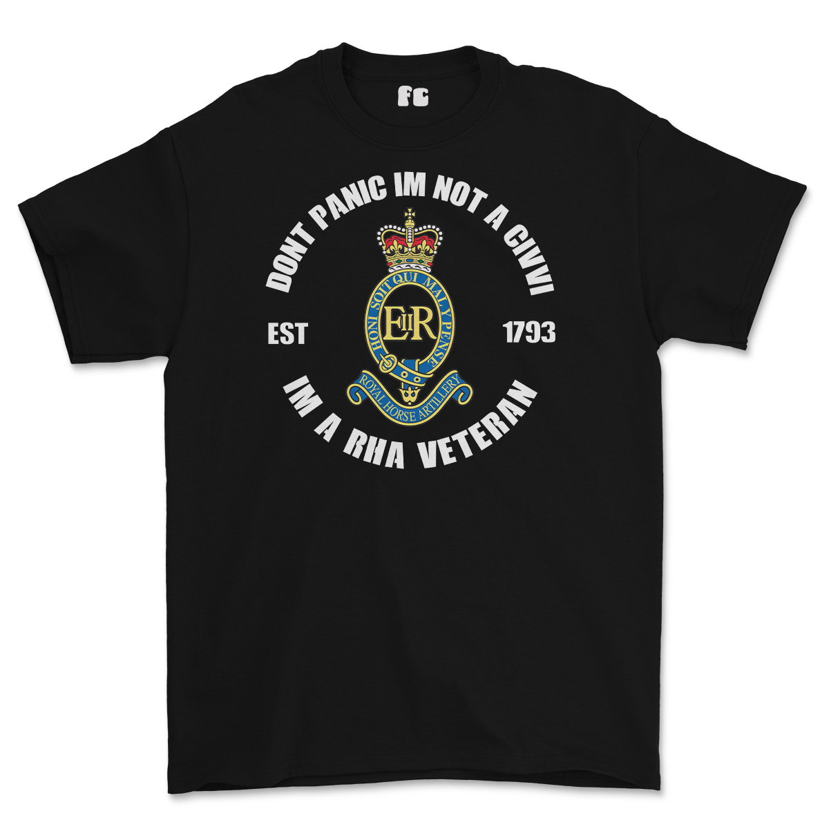 Don't Panic I'm a RHA Veteran Printed T-Shirt