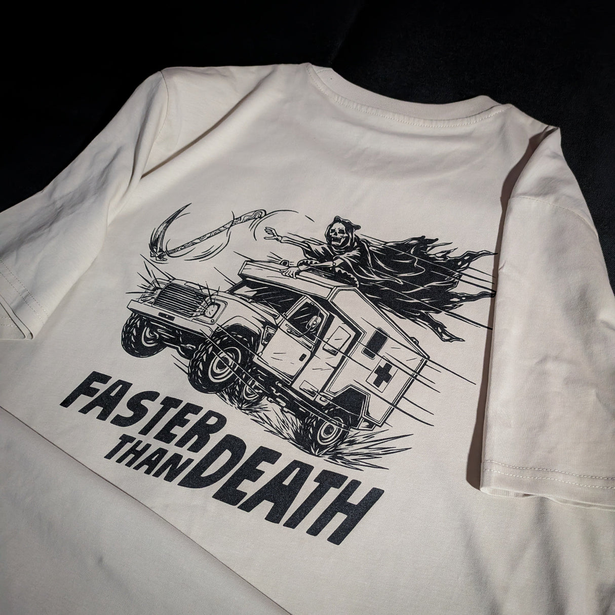 Faster Than Death Printed T-Shirt